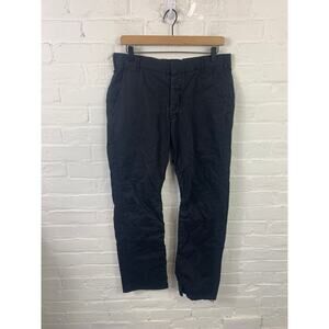 Nicole Farhi Men's High Rise Tapered Leg Chino Pant Flat Front Black Size 34